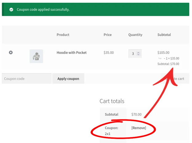 Coupon code apply