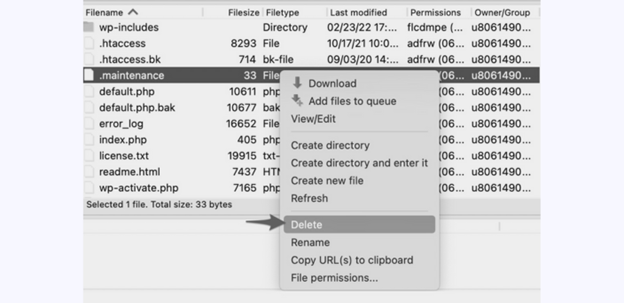 Delete file