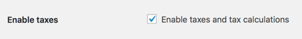 Enable taxes