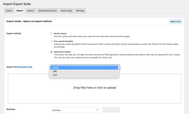 Import Method