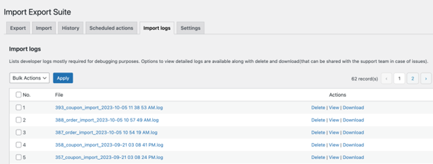 Import export suite