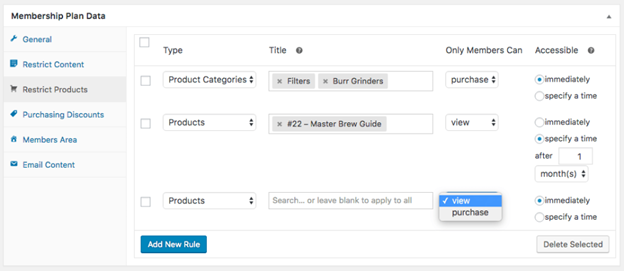 Membership plan date