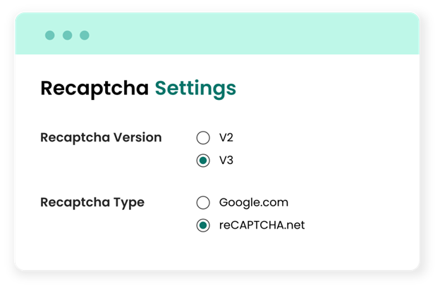 Recaptcha Settings