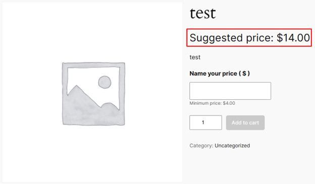 Suggested price