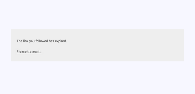 The link you followed has Expired