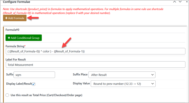 Add Your Custom Formula