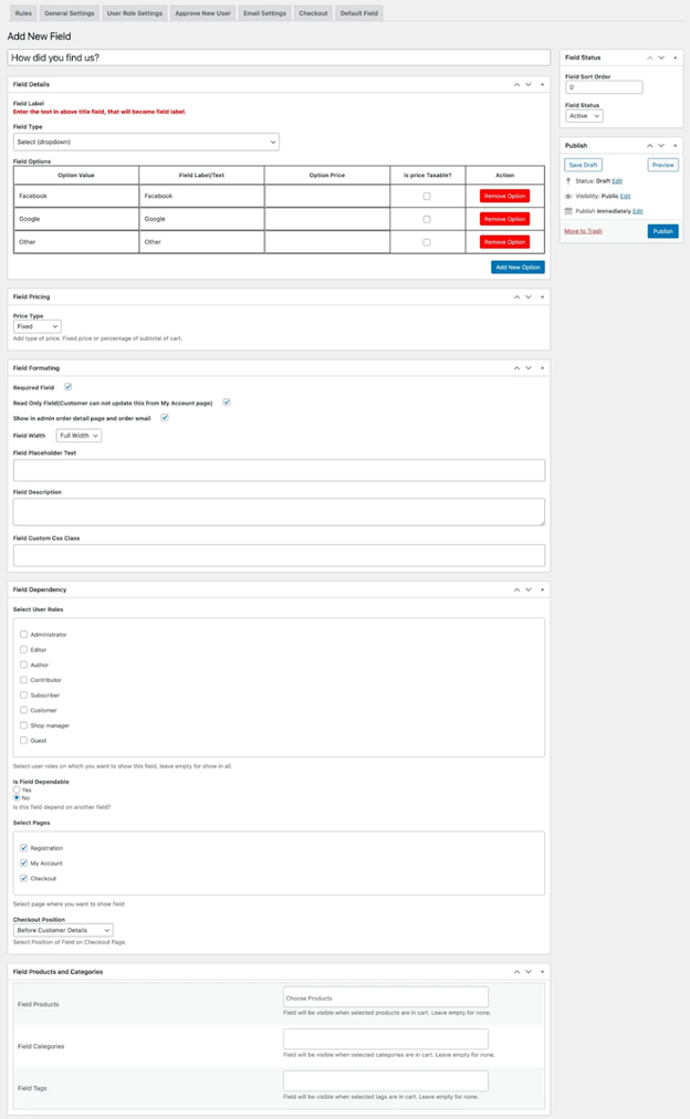 Add new field customer