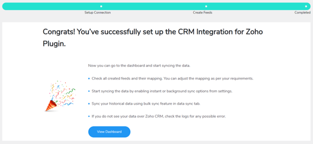 CRM Integration for zoho Plugin