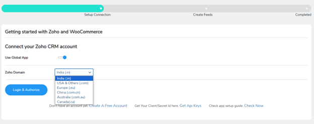 Connect your Zoho CRM Account