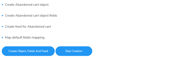 Create Abandoned cart object