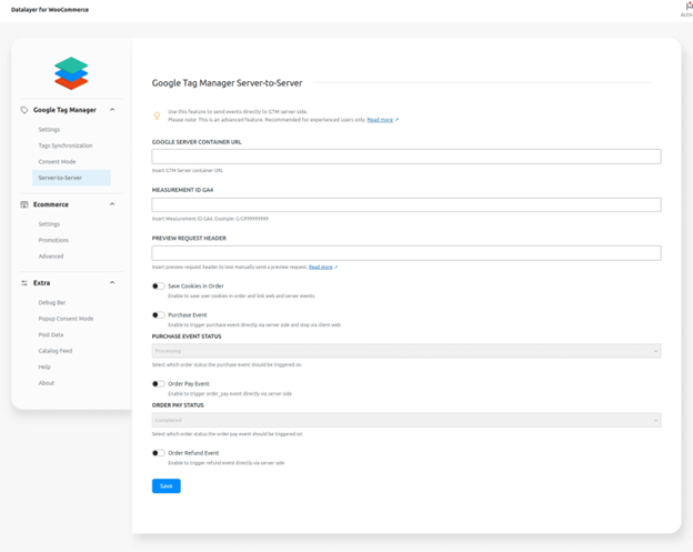 Google tag Manager server to server