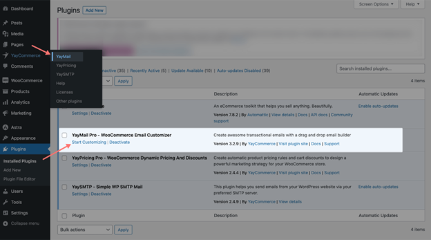 Set up Yaymail plugin