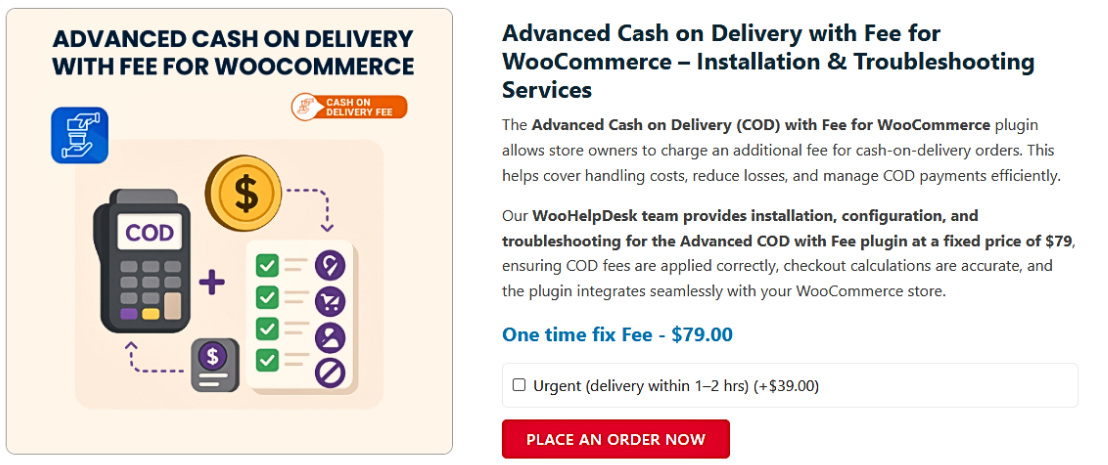 Advanced Cash on Delivery with Fee for WooCommerce
