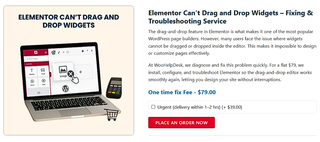 Elementor Can’t Drag and Drop Widgets