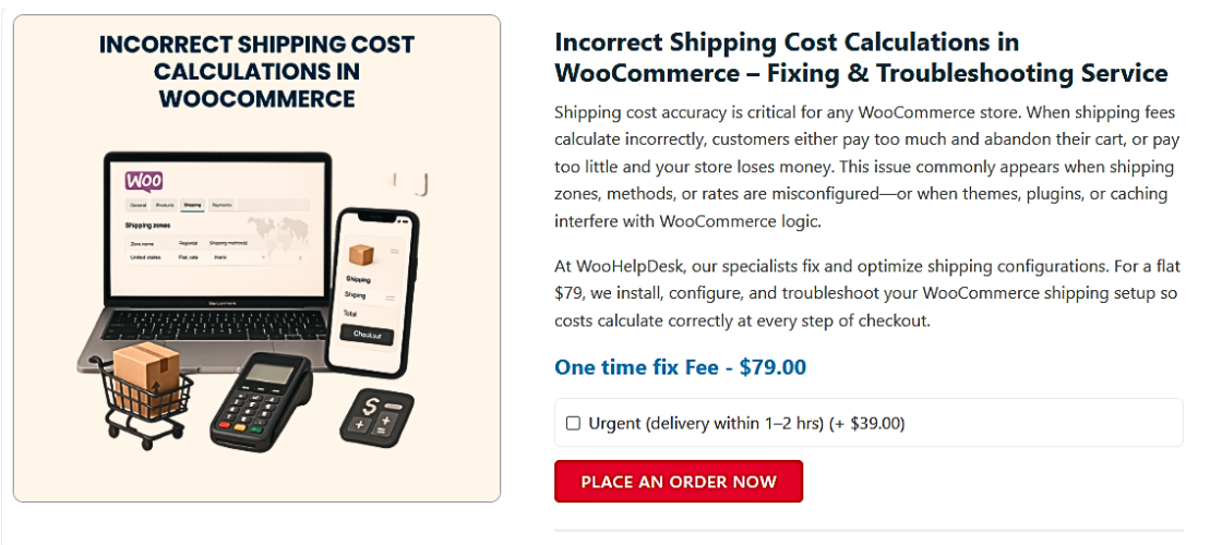 Incorrect Shipping Cost Calculations in WooCommerce