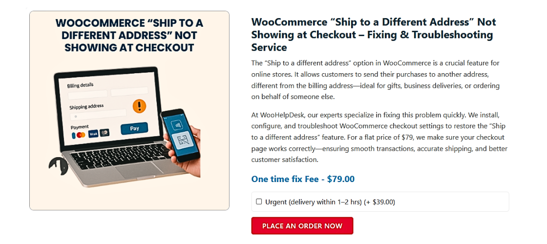 WooCommerce “Ship to a Different Address” Not Showing at Checkout
