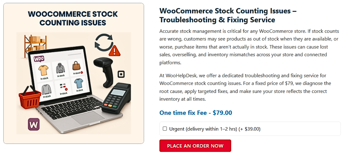 WooCommerce Stock Counting Issues