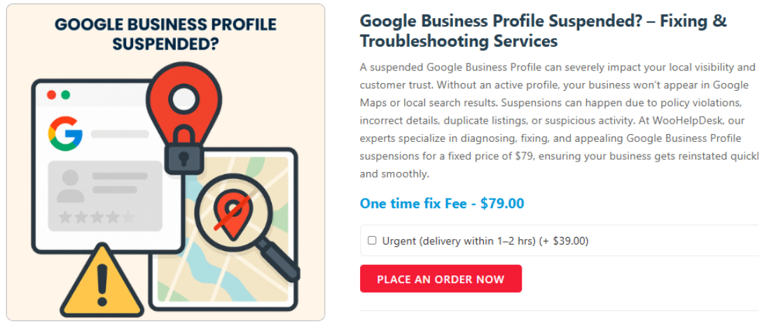Google Business Profile Suspended