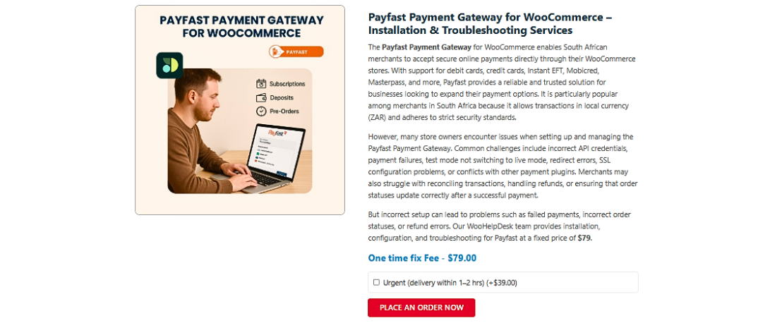 Payfast Payment Gateway for WooCommerce
