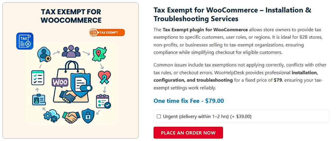 Tax Exempt for WooCommerce