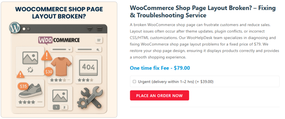 WooCommerce Shop Page Layout Broken