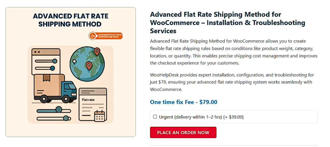 Advanced Flat Rate Shipping Method for WooCommerce