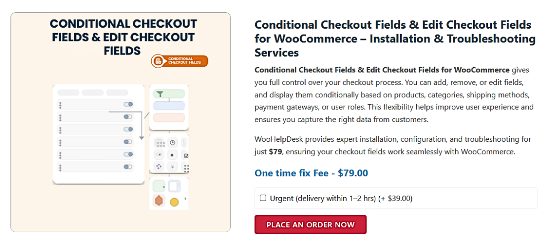 Conditional Checkout Fields & Edit Checkout Fields for WooCommerce