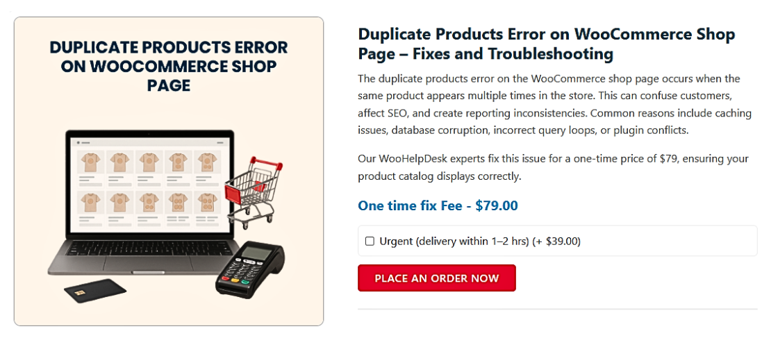 Duplicate Products Error on WooCommerce Shop Page