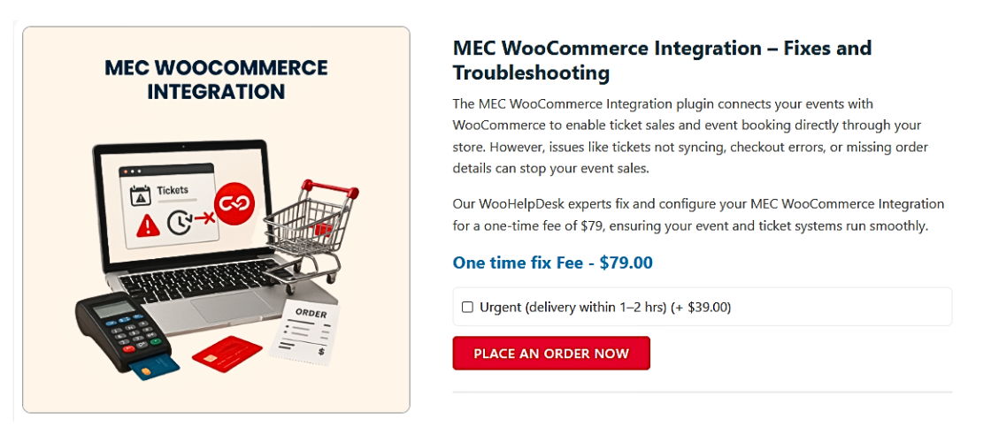 MEC WooCommerce Integration