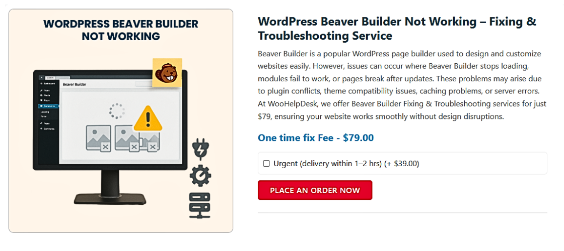 WordPress Beaver Builder Not Working