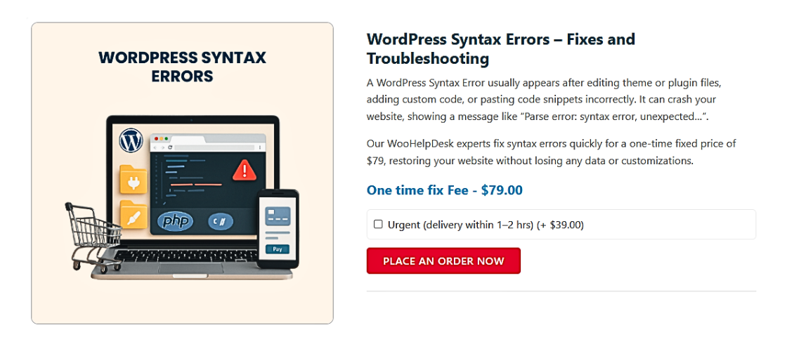 WordPress Syntax Errors