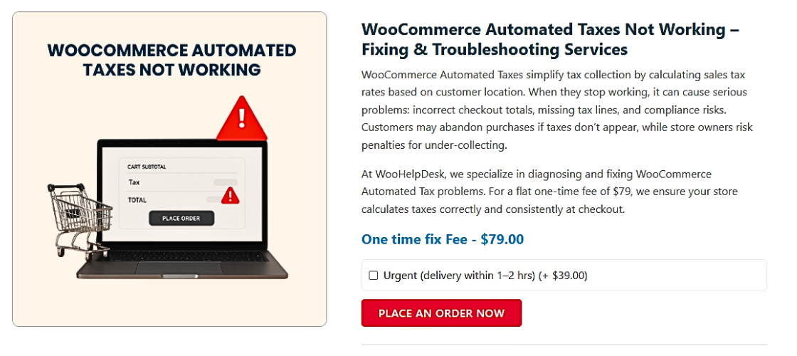 WooCommerce Automated Taxes Not Working