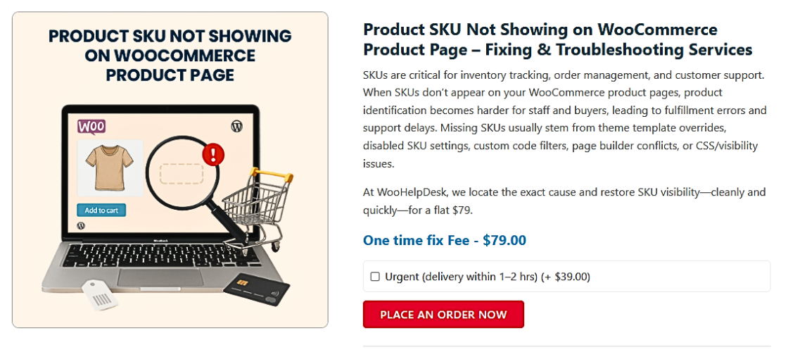 Fixing Product SKU Not Showing on WooCommerce Product Page
