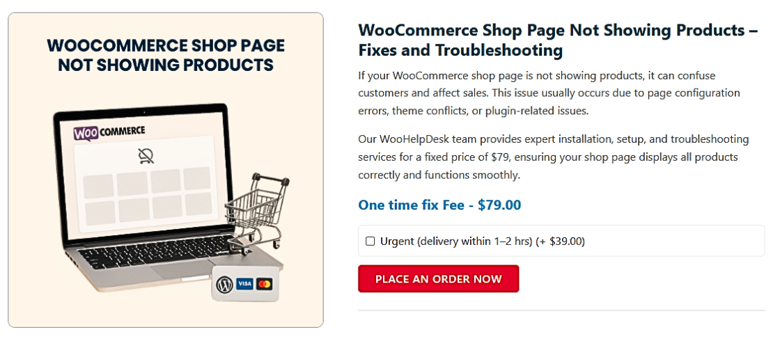 WooCommerce Shop Page Not Showing Products