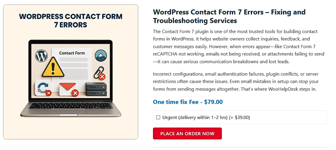 WordPress Contact Form 7 Errors