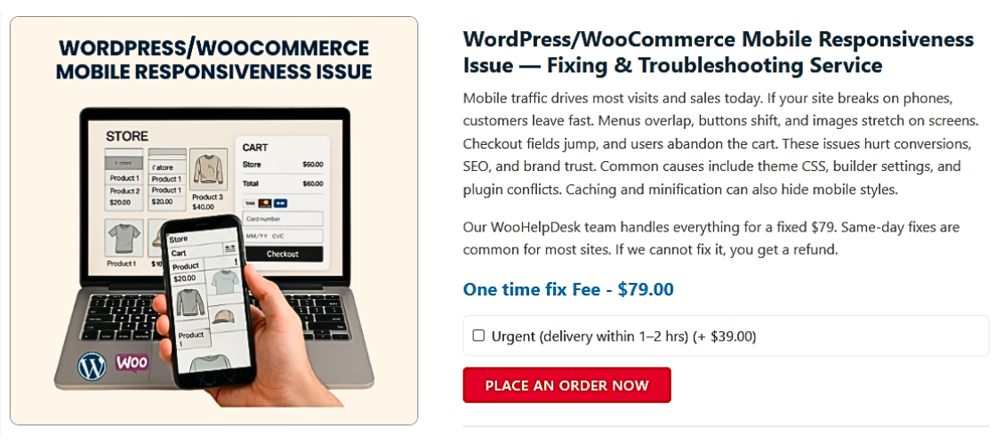 WordPressWooCommerce Mobile Responsiveness Issue