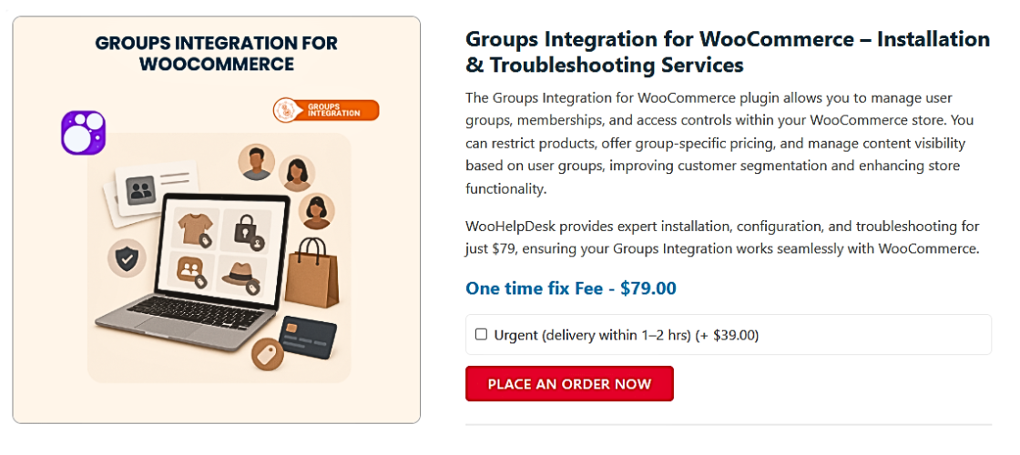 Groups Integration for WooCommerce