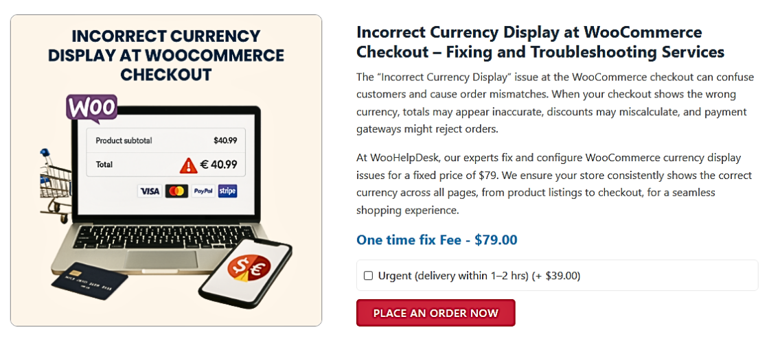 Incorrect Currency Display at WooCommerce Checkout