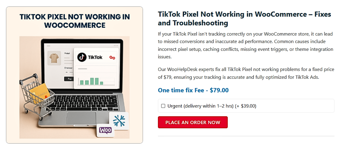 TikTok Pixel Not Working in WooCommerce