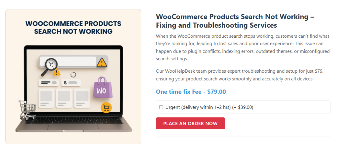  WooCommerce Products Search Not Working