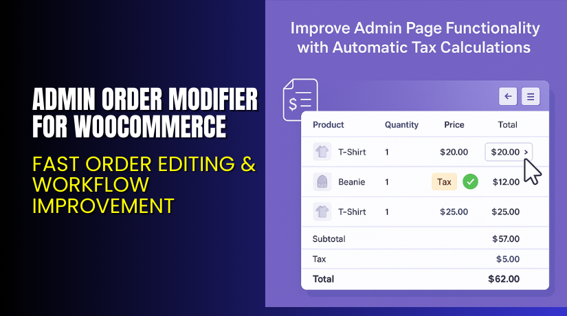 Admin Order Modifier for WooCommerce – Fast Order Editing & Workflow Improvement