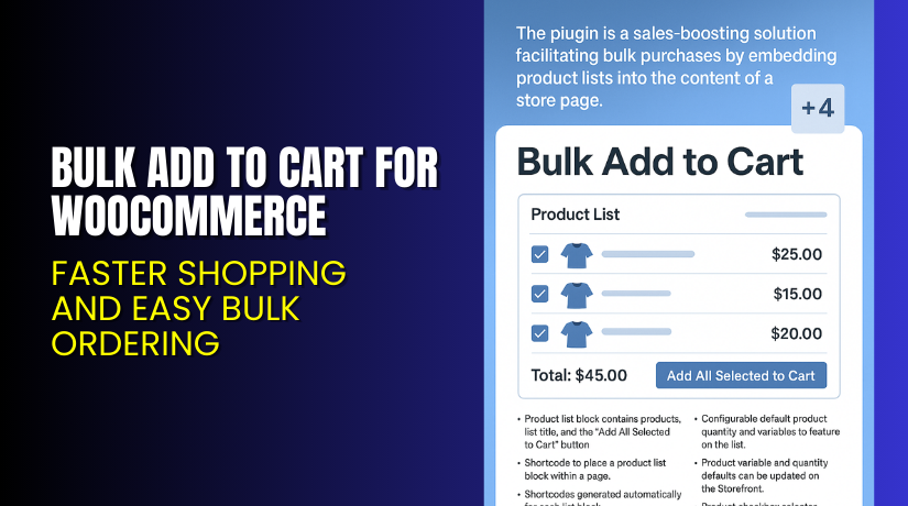 Bulk Add to Cart for WooCommerce – Faster Shopping and Easy Bulk Ordering