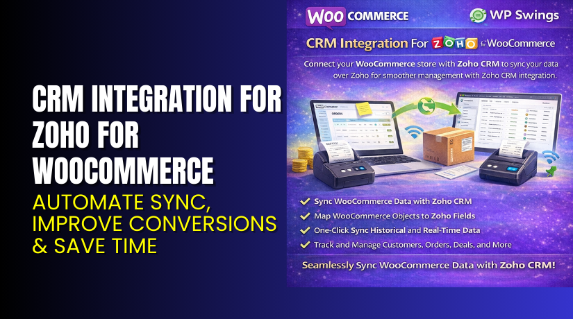 CRM Integration for Zoho for WooCommerce – Automate Sync, Improve Conversions & Save Time