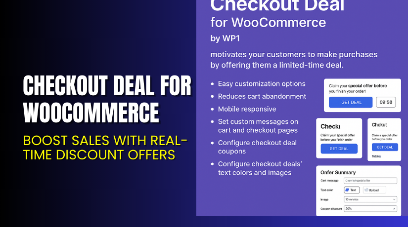 Checkout Deal for WooCommerce – Boost Sales with Real-Time Discount Offers