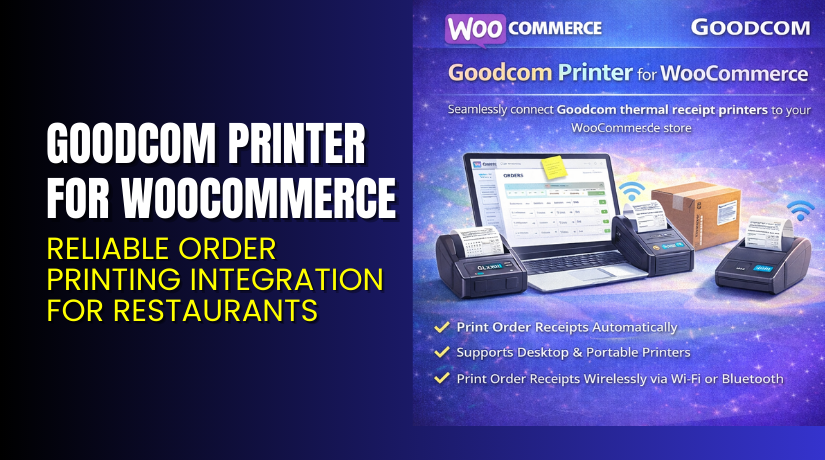 Goodcom Printer for WooCommerce – Reliable Order Printing Integration for Restaurants
