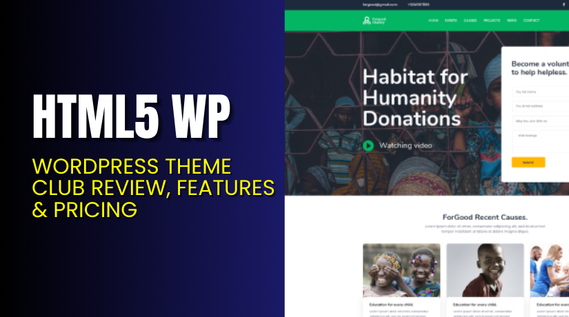 HTML5 WP – WordPress Theme Club Review, Features & Pricing