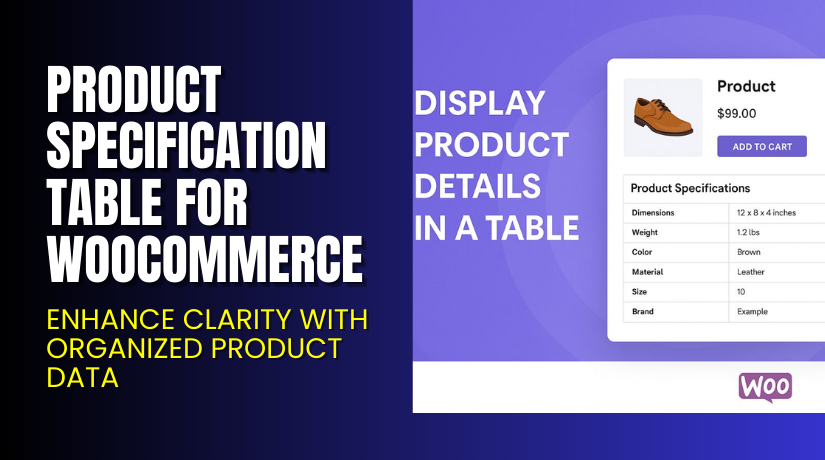Product Specification Table for WooCommerce – Enhance Clarity with Organized Product Data