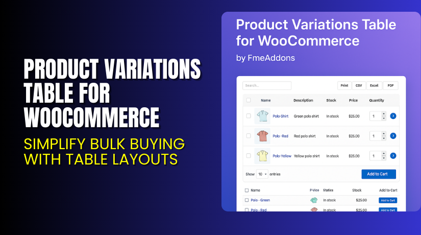 Product Variations Table for WooCommerce – Simplify Bulk Buying with Table Layouts