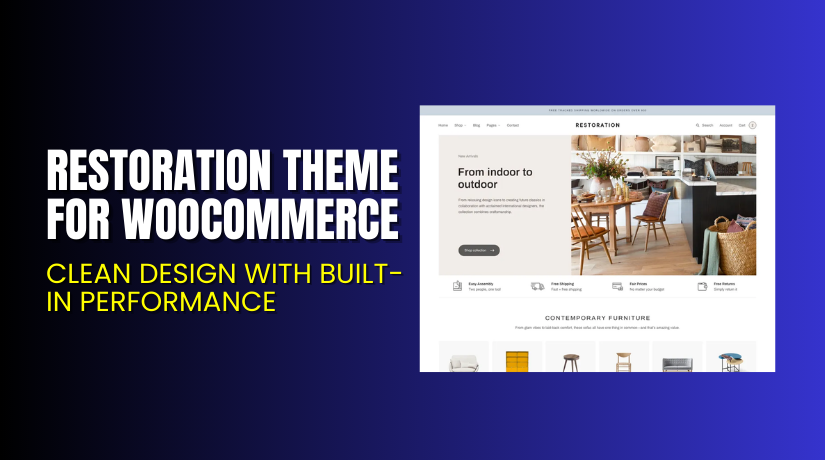 Restoration Theme for WooCommerce – Clean Design with Built-in Performance