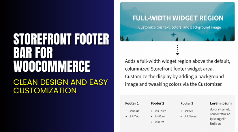 Storefront Footer Bar for WooCommerce – Clean Design and Easy Customization